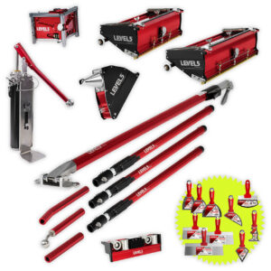 drywall finishing set w/ extension handles