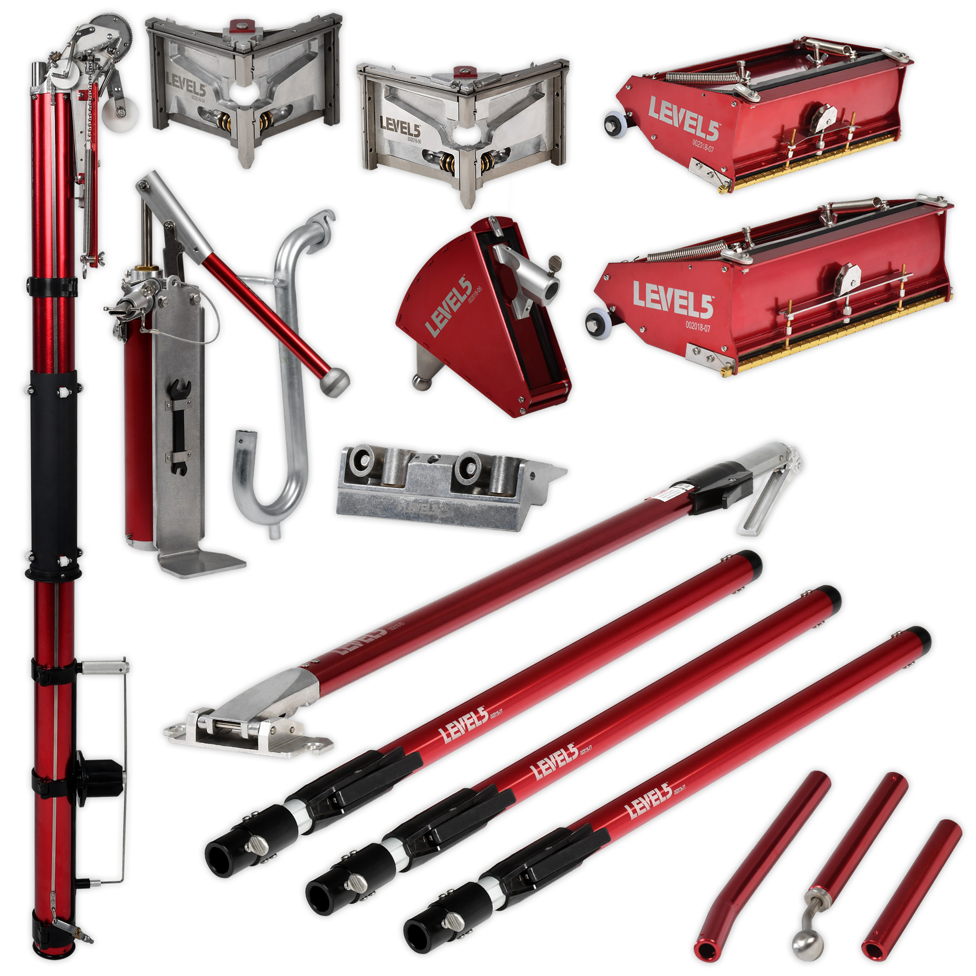 Full Drywall Taping and Finishing Set w/ Standard Flat Boxes, Extension