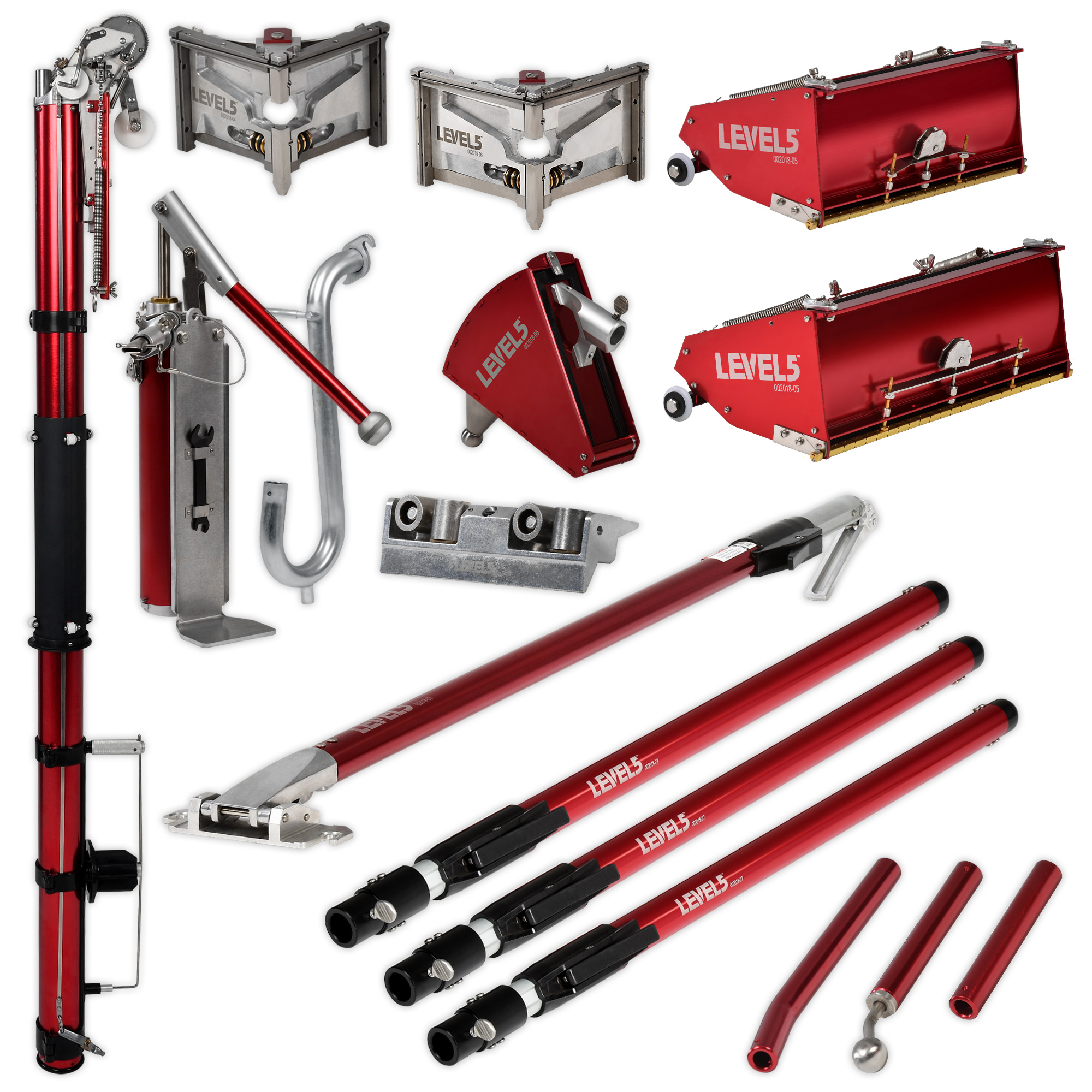 Full Drywall Taping and Finishing Set w/ MEGA Flat Boxes, Extension